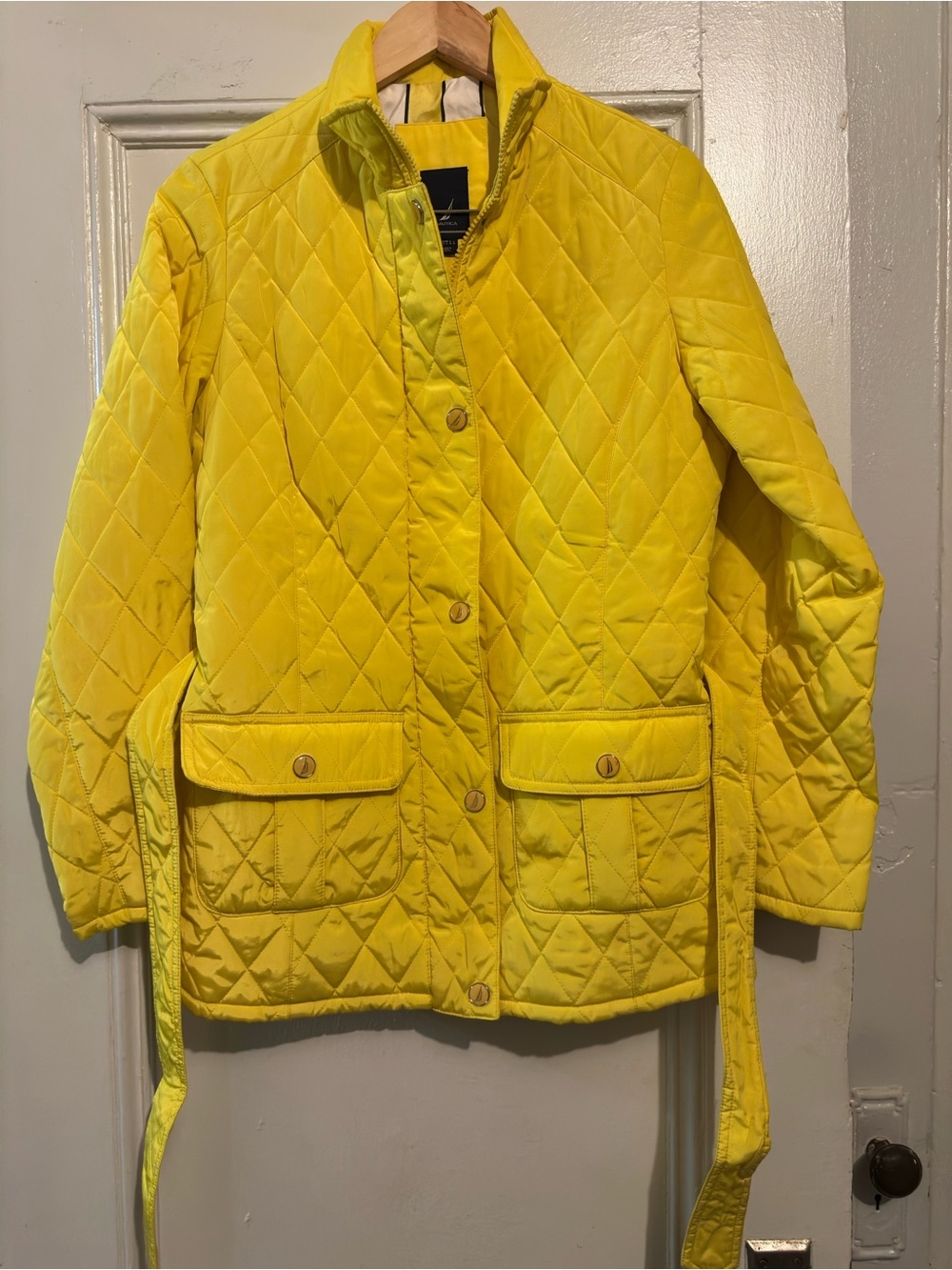 NWOT Nautica Quilted Yellow Women's Jacket.  Size Small.